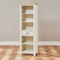The Furniture Market Cotswold Cream Painted Tall Narrow Bookcase - thumbnail 4