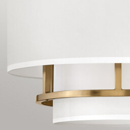 Luminosa Lighting Luminosa Graham 3 Light Cylindrical Ceiling Light, Lacquered Brass - thumbnail 4