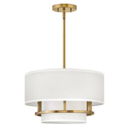 Luminosa Lighting Luminosa Graham 3 Light Cylindrical Ceiling Light, Lacquered Brass - thumbnail 2