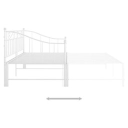 Berkfield Pull-Out Sofa Bed Frame White Metal 90X200 Cm - thumbnail 5