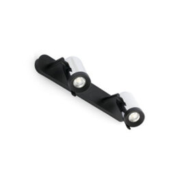 Luminosa Lighting Luminosa Orleans 2 Light Indoor Adjustable Wall Spotlight Chrome, Black, Gu10