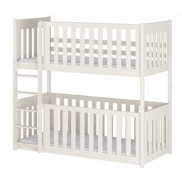 Arte Konrad Solid Pine Bunk Bed With Cot Bed - Cotton - With 2 Foam/bonnell Mattresses - thumbnail 1