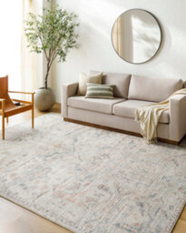 Livabliss Becki Owens Marlene Vintage Ivory Blue Traditional Boho Living Room Rug 157 X 213 Cm Easy Care, Non Shedding - thumbnail 2