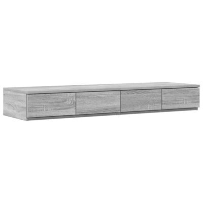 Berkfield Modern Bed Drawers Grey Sonoma 120X36,5X16,5 Cm Engineered Wood