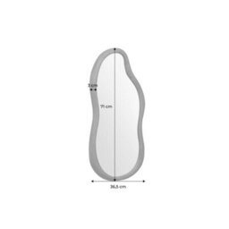 Sweeek - Wooden Mirror Walnut 71X3X35.5 Cm - Austin - thumbnail 4