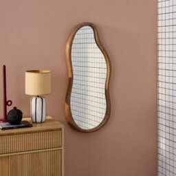 Sweeek - Wooden Mirror Walnut 71X3X35.5 Cm - Austin - thumbnail 1