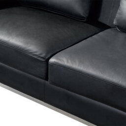 Beliani Corner Sofa 4 Seater Oslo Leather Black Left Hand - thumbnail 4