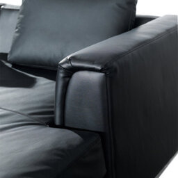 Beliani Corner Sofa 4 Seater Oslo Leather Black Left Hand - thumbnail 5