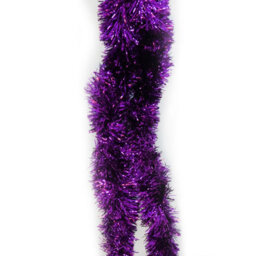 Neel Blue Purple Metallic Shiny Christmas Tinsel Garland For Xmas Tree & Home Decorations, 2M X 9Cm - thumbnail 4