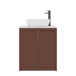 Royal Bathrooms Royal Bathroom Elmore 700mm Terracotta Clay Freestanding Countertop Bathroom Vanity Unit 2 Door With Elva Basin - thumbnail 7