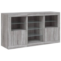 Vidaxl Sideboard With Led Lights Grey Sonoma 123X37X67 Cm - thumbnail 5
