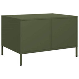 Berkfield Coffee Table Olive Green 68.5X50X43.5 Cm Cold-Rolled Steel - thumbnail 8