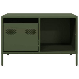 Berkfield Coffee Table Olive Green 68.5X50X43.5 Cm Cold-Rolled Steel - thumbnail 6