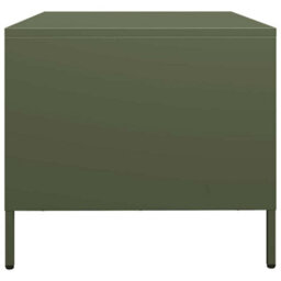 Berkfield Coffee Table Olive Green 68.5X50X43.5 Cm Cold-Rolled Steel - thumbnail 7