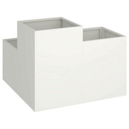 Berkfield Garden Planter White 100 X 100 X 60 Cm Steel - thumbnail 7