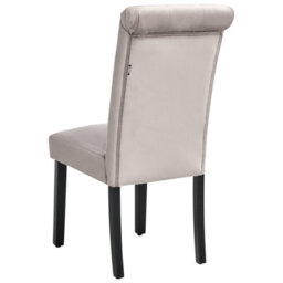 Beliani Set Of 2 Grey Velvet Dining Chairs With Black Pine Legs, W46 X D52 X H98Cm - thumbnail 6