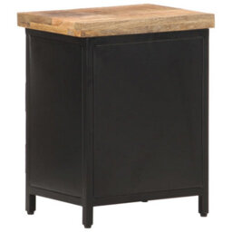 Vidaxl Bedside Cabinet 40X30X52 Cm Rough Mango Wood - thumbnail 4