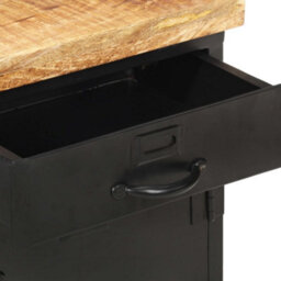 Vidaxl Bedside Cabinet 40X30X52 Cm Rough Mango Wood - thumbnail 6