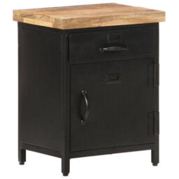 Vidaxl Bedside Cabinet 40X30X52 Cm Rough Mango Wood - thumbnail 9