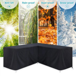 Waterproof L Shaped Garden Furniture Cover Heavy Duty-Rattan-Corner Outdoor Sofa - thumbnail 5