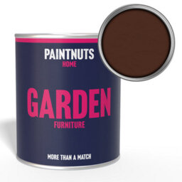 Paintnuts Garden Furniture Fence Shed Table Chairs For Wood Metal & Plastic Weatherproof Matt Paint - Mahogany Brown - 500Ml - thumbnail 1