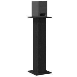 Walplus Speaker Stands 2 Pcs Black Oak 30 X 30 X 95 Cm Engineered Wood - thumbnail 3