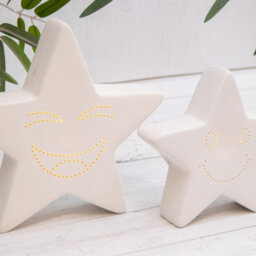 Annibells White Ceramic Star Night Light  (9167) - Set Of 2 Sizes - thumbnail 2