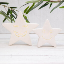 Annibells White Ceramic Star Night Light  (9167) - Set Of 2 Sizes - thumbnail 1
