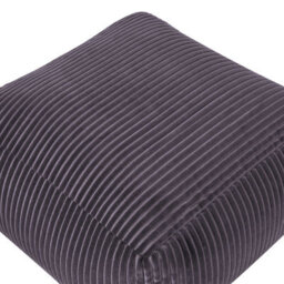 Wyld And Coco Novanest Pouffe Dark Grey Corduroy Footstool With Eps Bead Filling, 50 X 50 X 30 Cm - thumbnail 5