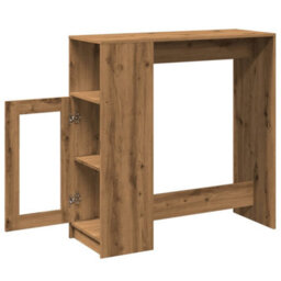 Berkfield Bar Table With Racks Artisan Oak 101X40X103.5 Cm Engineered Wood - thumbnail 5