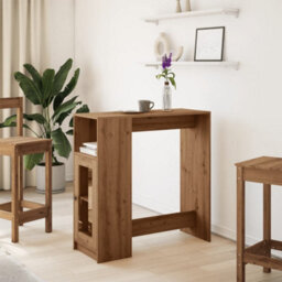 Berkfield Bar Table With Racks Artisan Oak 101X40X103.5 Cm Engineered Wood - thumbnail 3