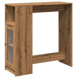 Berkfield Bar Table With Racks Artisan Oak 101X40X103.5 Cm Engineered Wood - thumbnail 2