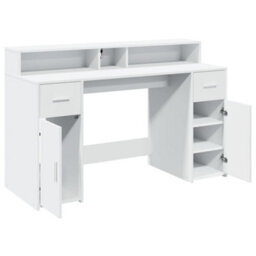 Walplus Desk With Led Lights White 140X55X91 Cm Engineered Wood - thumbnail 9