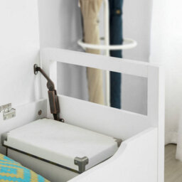 Sobuy Fsr76-W, Storage Chest Bench With Lift Up Top And Seat Cushion,white,w86Xd38Xh54 - thumbnail 8
