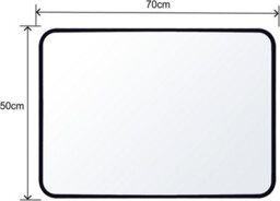 Belofay Rectangular Wall Mirror Black Aluminium Frame With Hd Glass, 50 X 70Cm - thumbnail 4