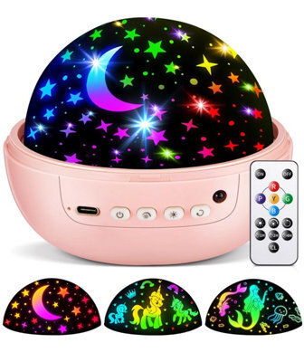 Coolnight Unicorn Gifts For Girls, 93 Modes+Remote Sensory Lights, 3 Timer&3 Brightness Kids Night Light Projector,360 Rotate