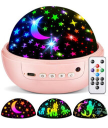 Coolnight Unicorn Gifts For Girls, 93 Modes+Remote Sensory Lights, 3 Timer&3 Brightness Kids Night Light Projector,360 Rotate