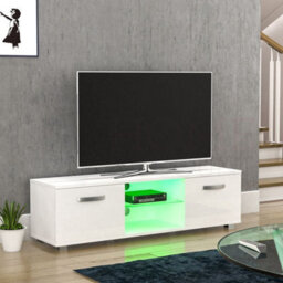 Lassic Vida Designs Cosmo White 2 Door Led Tv Unit 140Cm Sideboard Cabinet - thumbnail 1