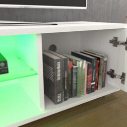 Lassic Vida Designs Cosmo White 2 Door Led Tv Unit 140Cm Sideboard Cabinet - thumbnail 6