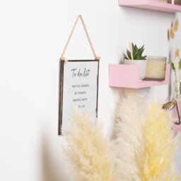 "Nicola Spring 5X Hanging Metal Photo Frames - 8"" X 8"" - Black - Picture Frame Wall Mounted Frame With Rope" - thumbnail 4