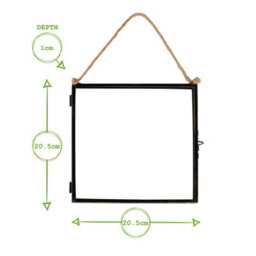 "Nicola Spring 5X Hanging Metal Photo Frames - 8"" X 8"" - Black - Picture Frame Wall Mounted Frame With Rope" - thumbnail 3