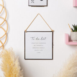 "Nicola Spring 5X Hanging Metal Photo Frames - 8"" X 8"" - Black - Picture Frame Wall Mounted Frame With Rope" - thumbnail 5