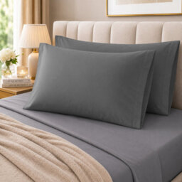 Moonlight Bedding Pillowcase Pack Of 6-Envelope Closure Super Soft Brushed Microfiber House Wife Pillow Cover,(Charcoal, 50X75 Cm) - thumbnail 8