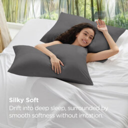 Moonlight Bedding Pillowcase Pack Of 6-Envelope Closure Super Soft Brushed Microfiber House Wife Pillow Cover,(Charcoal, 50X75 Cm) - thumbnail 4