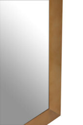 Orsina Minimalist Gold Rectangular Wall Mirror, Brushed Gold Stainless Steel Frame Mirror For Living Room - thumbnail 5