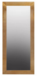 Orsina Minimalist Gold Rectangular Wall Mirror, Brushed Gold Stainless Steel Frame Mirror For Living Room