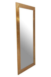 Orsina Minimalist Gold Rectangular Wall Mirror, Brushed Gold Stainless Steel Frame Mirror For Living Room - thumbnail 2