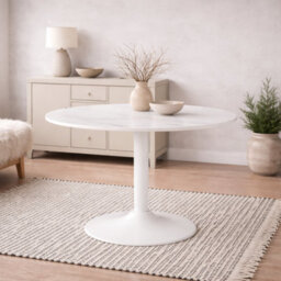Wyld Haus Cloverfern White Ceramic Round Coffee Table 600mm