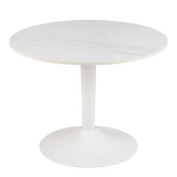 Wyld Haus Cloverfern White Ceramic Round Coffee Table 600mm - thumbnail 2