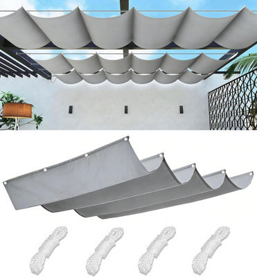 Grey 2X2M Rectangular Shade Sail Waterproof Retractable - image 1